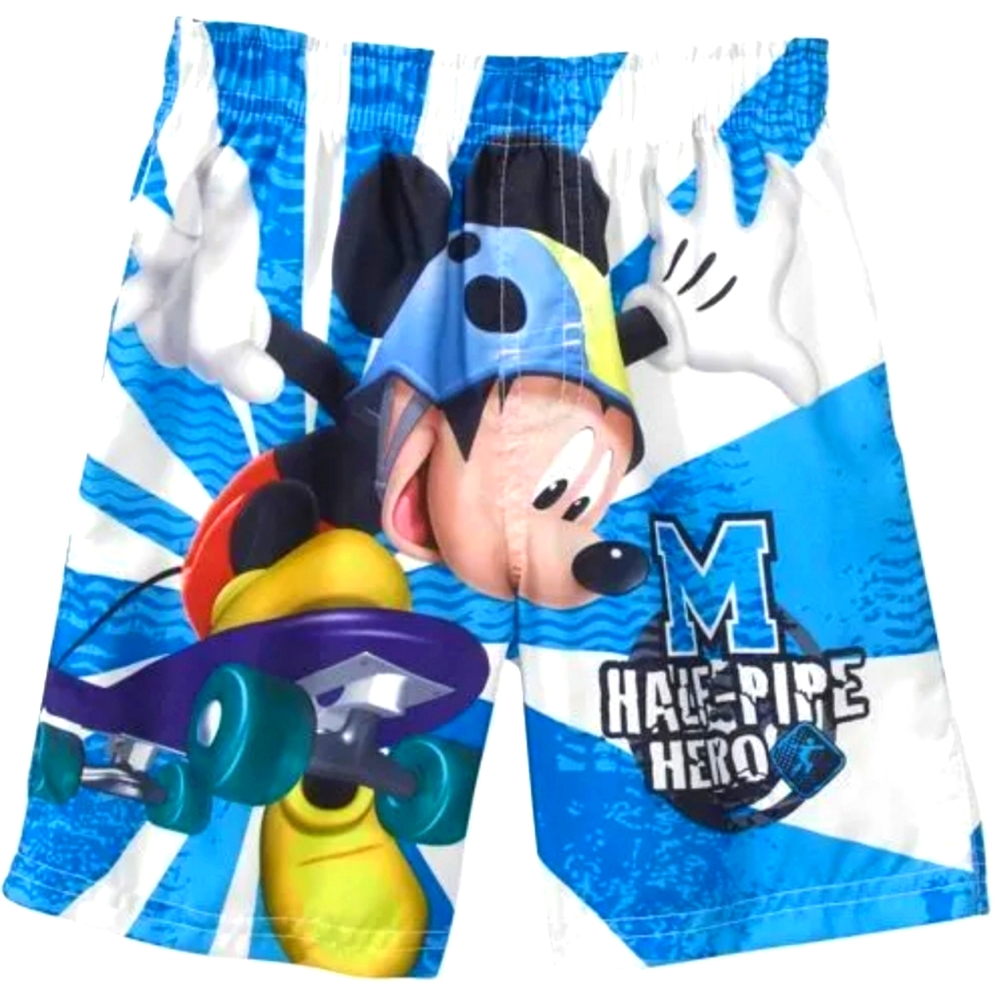 DISNEY Boys Mickey Mouse Swim Shorts Swim Suit Size 5T NWT